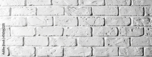 Sophisticated white brick wall texture  offering a contemporary and elegant background for designs.