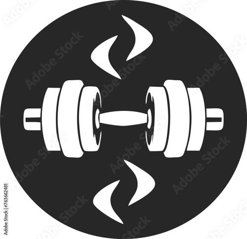 Logo short minimalistic fitness very minimalistic dumbell