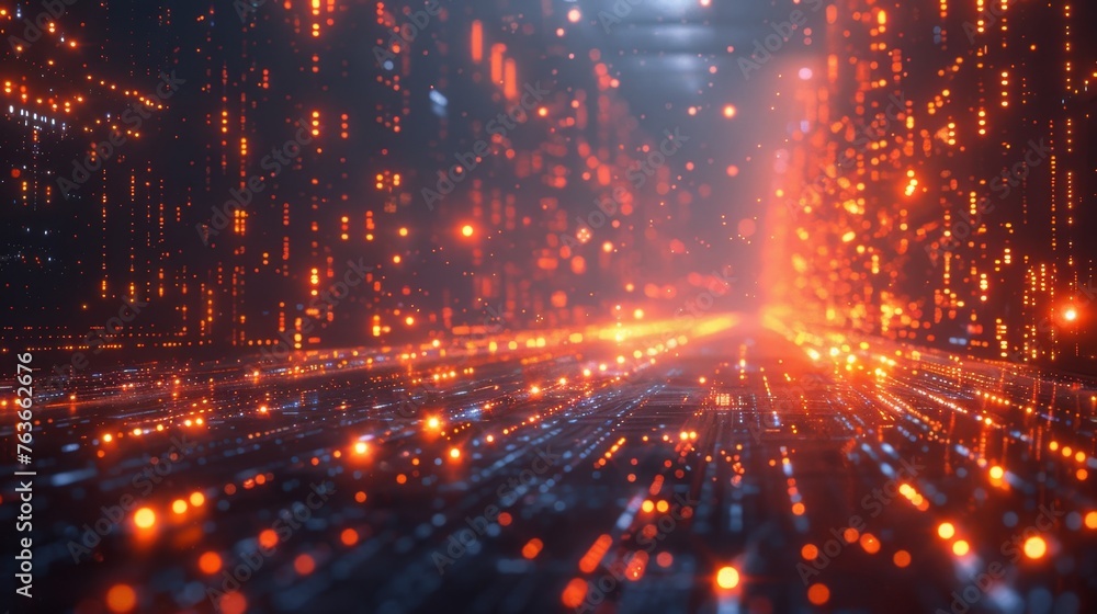 Obraz premium Automation in AI streamlines tasks through algorithms, enhancing efficiency and productivity. It's the fusion of machine learning and robotics, revolutionizing industries. 