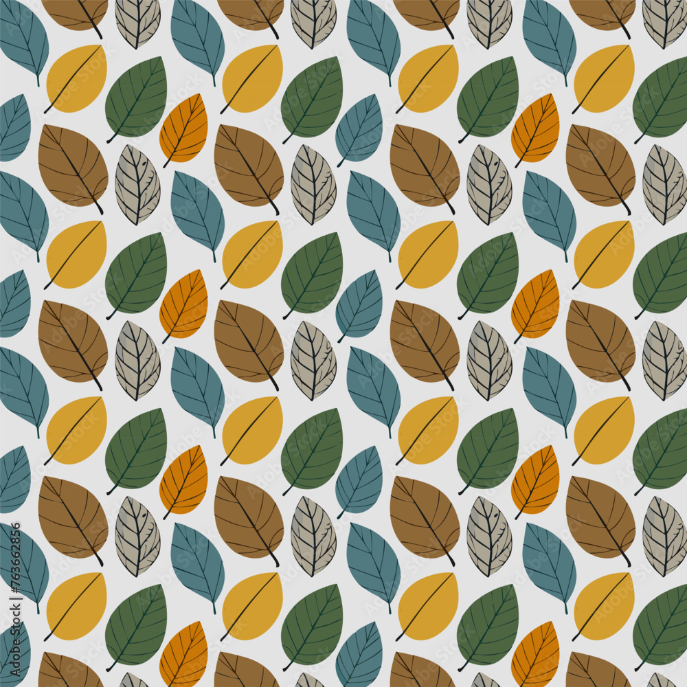 Seamless leaf pattern design Seamless leaf pattern design