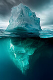 The Hidden Depths- A Remarkable Glimpse into the Underwater World of Icebergs