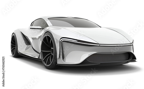 Electric car in concept, EV car isolated