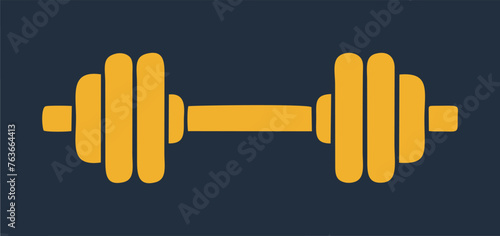 Logo short minimalistic fitness very minimalistic dumbell