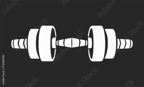 Logo short minimalistic fitness very minimalistic dumbell