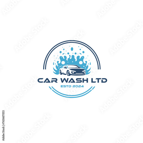 Car wash logo vector design