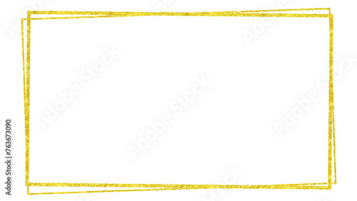 金箔フレーム枠　飾り枠　飾り罫　見出し　囲み　タイトル　シンプル　和風　キラキラ　高級感　グリッター　ラメ　四角　細い　年賀　16:9 photo