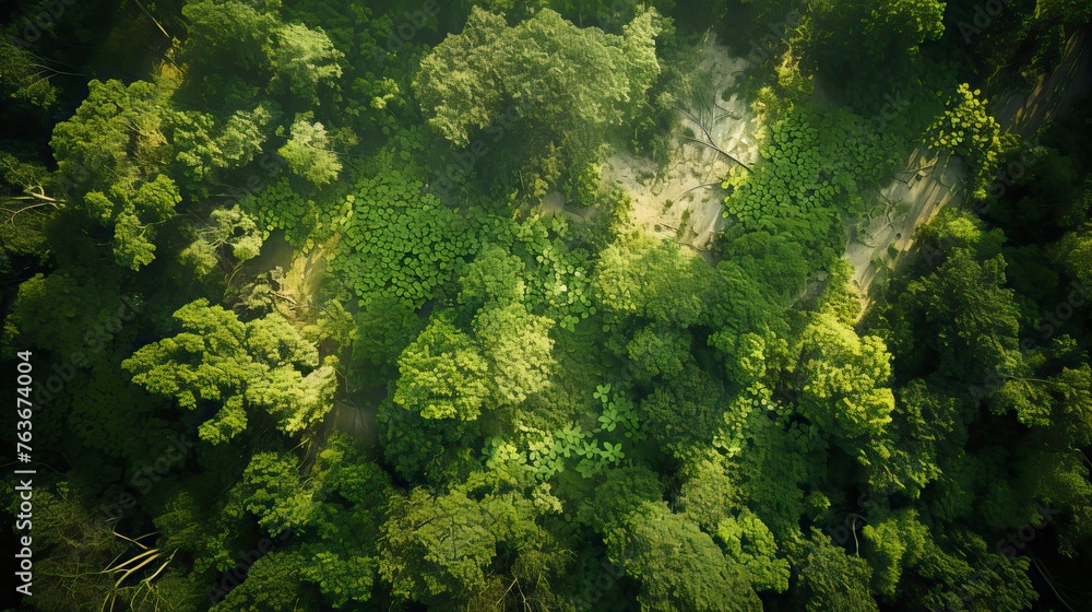 From a bird's eye view, it is a lush forest with luxuriant trees. Forest Image From a bird's eye view, it is a lush forest with luxuriant trees. Forest Image