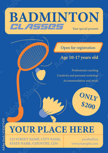 Badminton Classes Flyer