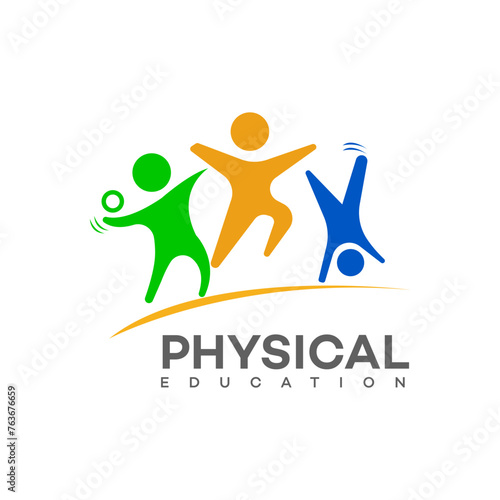 Physical education logo Icon Brand Identity Sign Symbol Template 