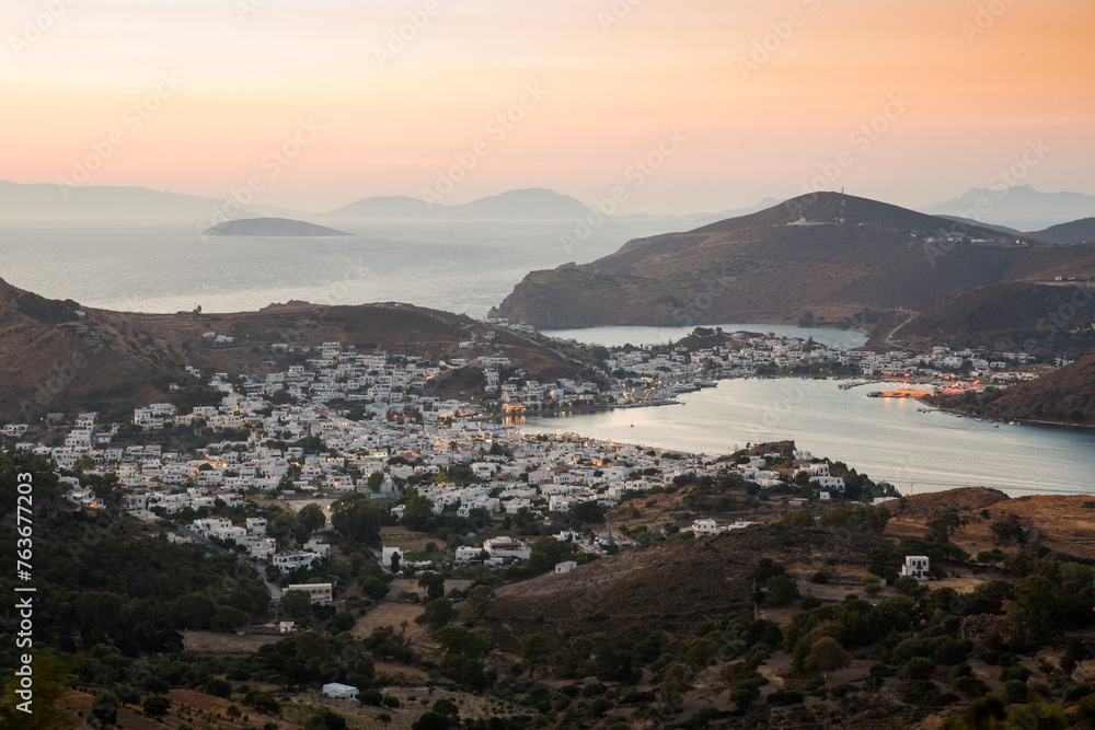 patmos greece agean island in summer