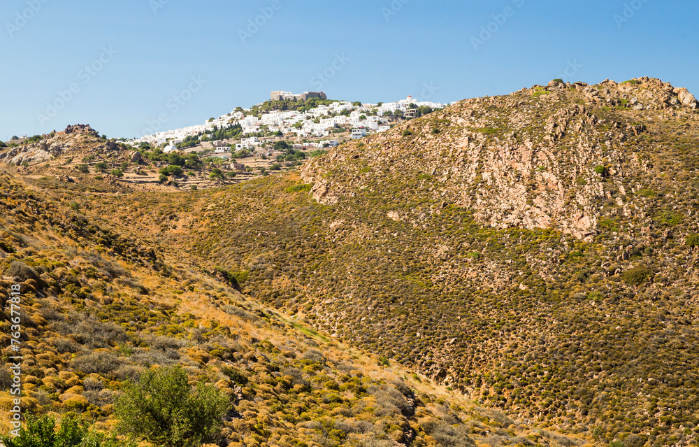 patmos greece agean island in summer patmos greece agean island in summer
