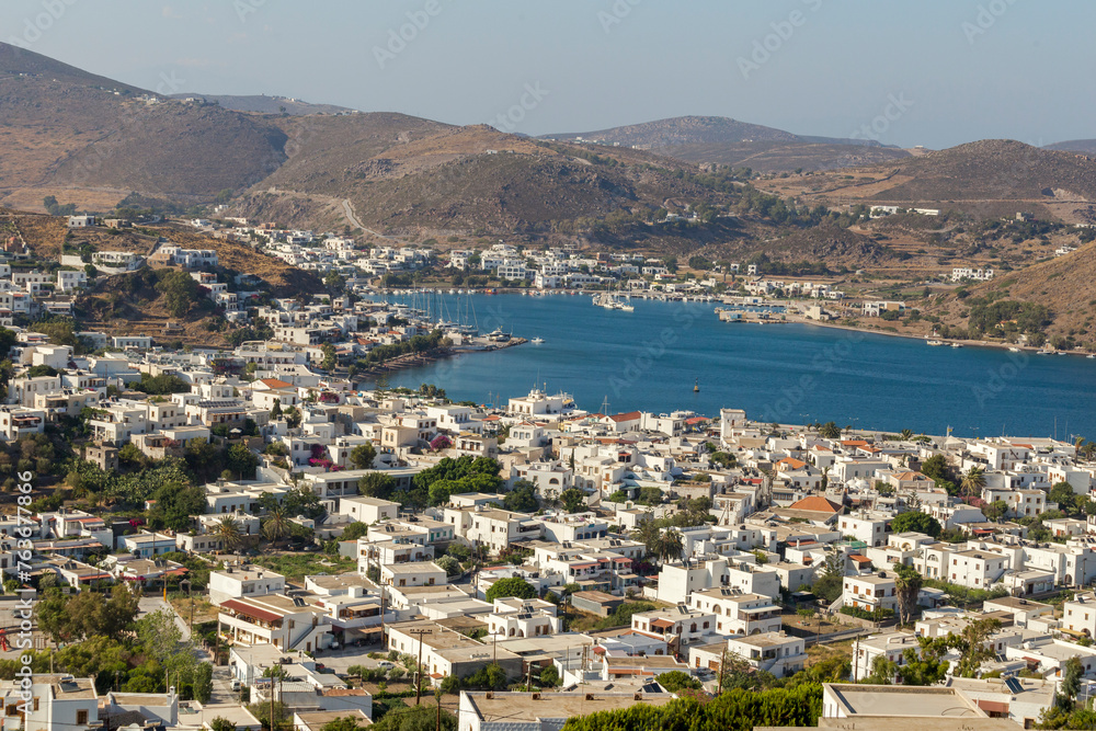 patmos greece agean island in summer
