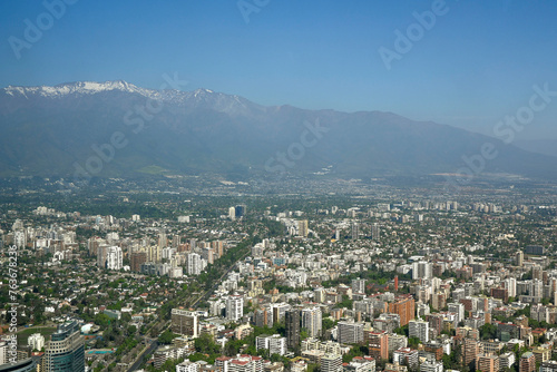 Santiago  Chile  October 22  2023  city view showing the architecture of the buildings and houses