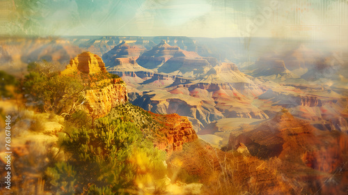 Picturesque landscapes of the grand canyon landscape background
