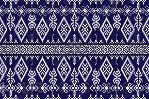 Wallpaper Mural Geometric ethnic oriental ikat pattern traditional, embroidery style design for background, carpet, wallpaper, clothing, wrapping, batik, fabric Torontodigital.ca