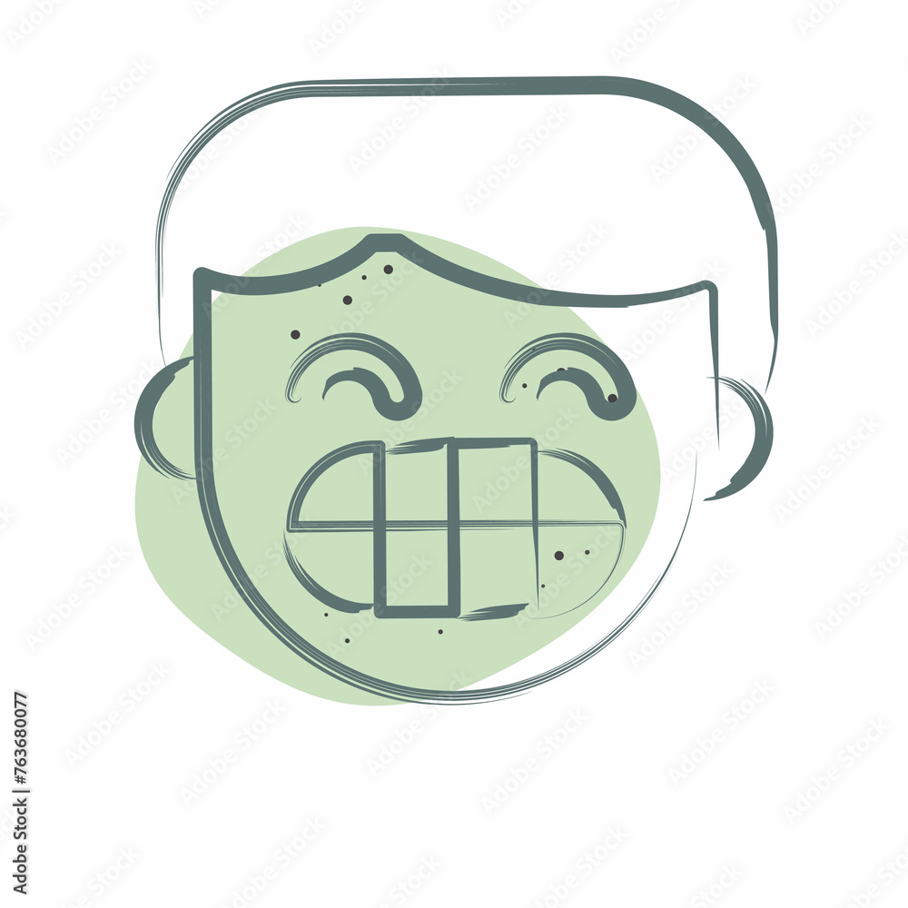 Icon Enamel. related to Dentist symbol. Color Spot Style. simple design editable. simple illustration Icon Enamel. related to Dentist symbol. Color Spot Style. simple design editable. simple illustration