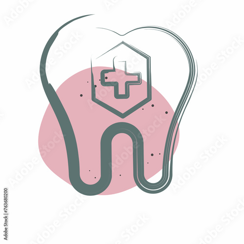 Icon Fluoride. related to Dentist symbol. Color Spot Style. simple design editable. simple illustration photo