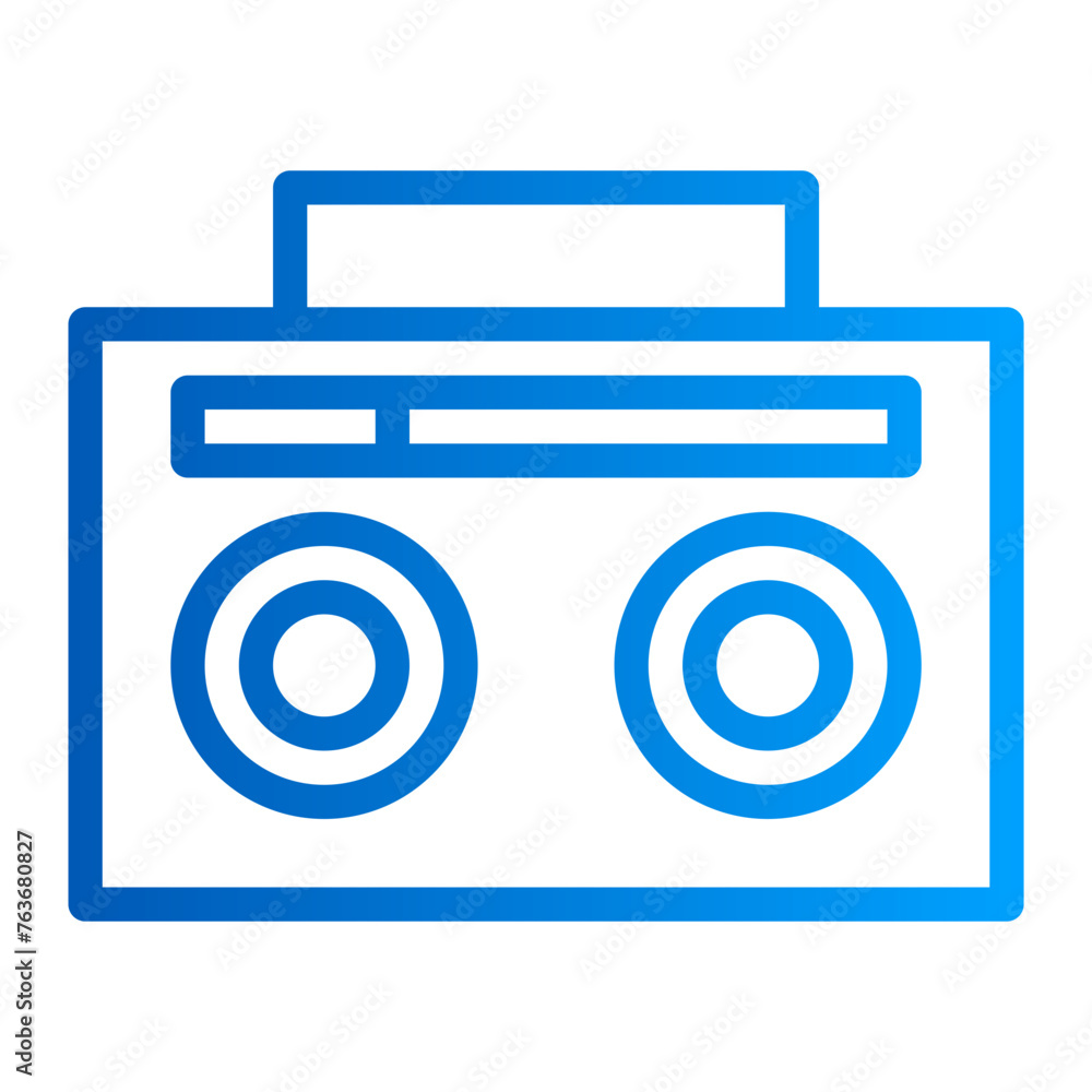This is the Music Box icon from the Party and Celebration icon collection with an outline gradient style This is the Music Box icon from the Party and Celebration icon collection with an outline gradient style
