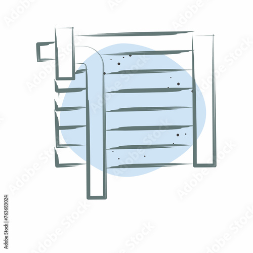 Icon AC Evaporator. related to Car Maintenance symbol. Color Spot Style. simple design editable. simple illustration