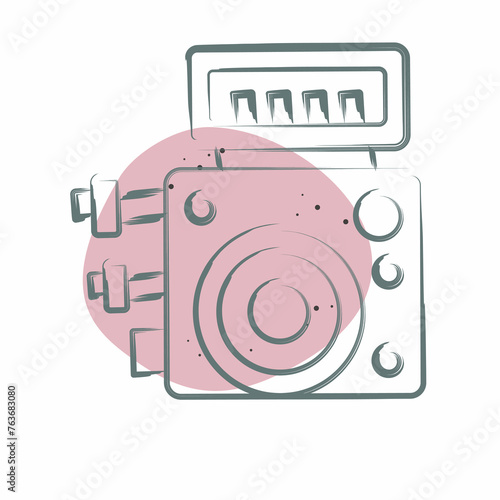 Icon ABS Control Module. related to Car Maintenance symbol. Color Spot Style. simple design editable. simple illustration photo