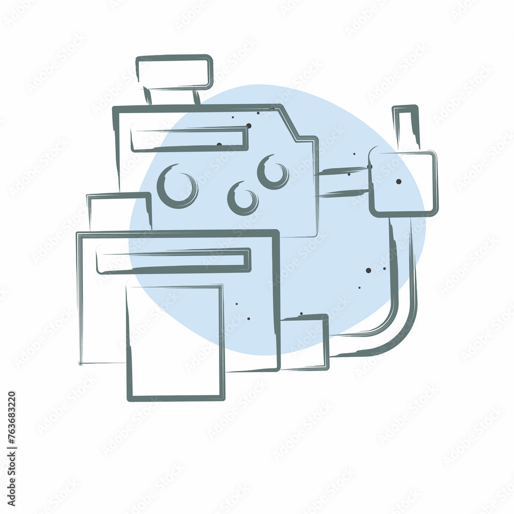 Icon Coolant Leak Diagnosis. related to Car Maintenance symbol. Color Spot Style. simple design editable. simple illustration Icon Coolant Leak Diagnosis. related to Car Maintenance symbol. Color Spot Style. simple design editable. simple illustration