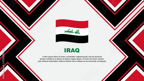 Iraq Flag Abstract Background Design Template. Iraq Independence Day Banner Wallpaper Vector Illustration. Iraq Vector