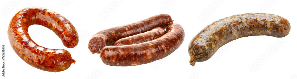 Collection of PNG. Raw sausage isolated on a transparent background. Collection of PNG. Raw sausage isolated on a transparent background.