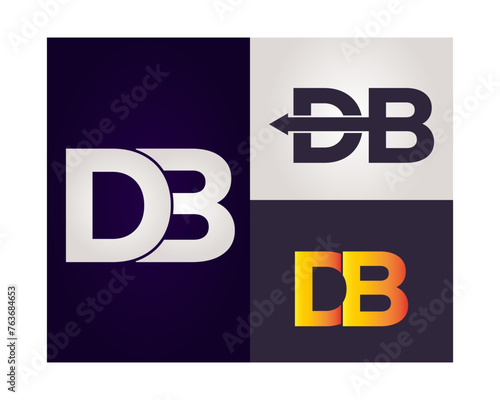 DB logo. DB creative initial latter logo.DB abstract.DB Monogram logo design.Creative and unique alphabet latter logo.