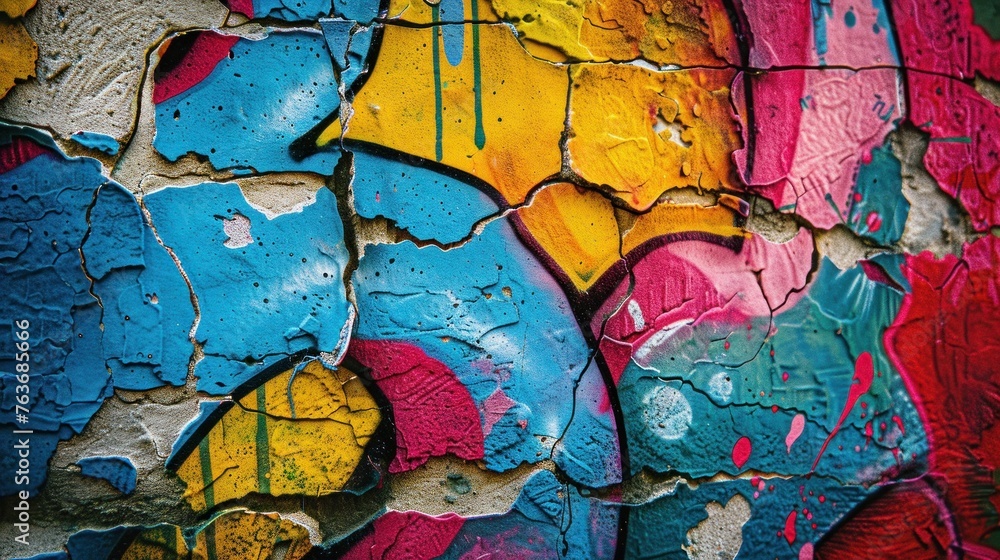 Urban graffiti wall with street art. Colorful expressions in urban setting, bold strokes adding character. Urban graffiti wall with street art. Colorful expressions in urban setting, bold strokes adding character.
