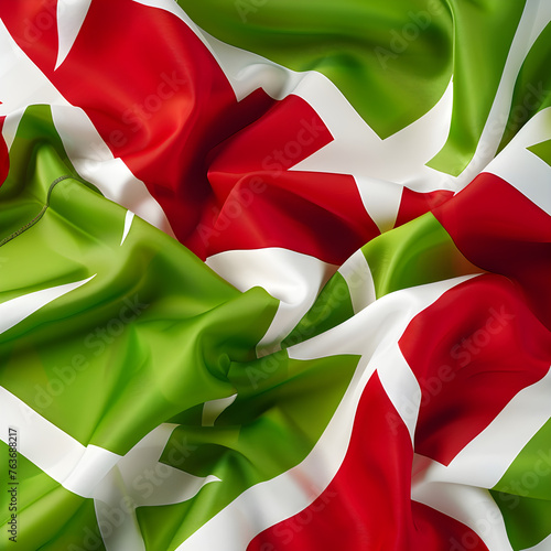 The Vivid Ikurrina: Flag of Basque Country in Spain Symbolising Unity