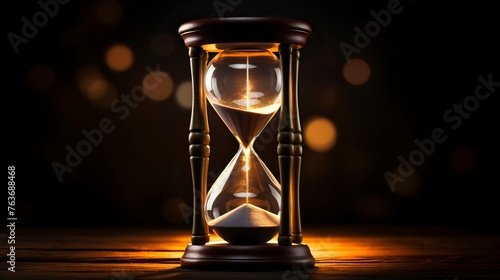 Hourglass on a background. 