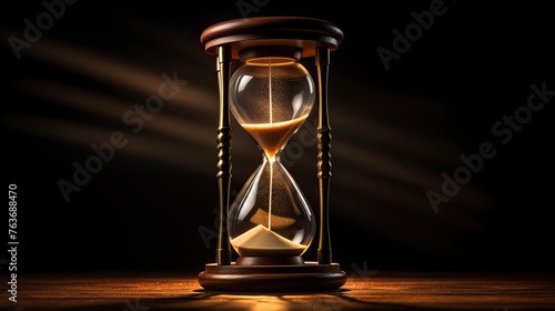 Hourglass on a background. 
