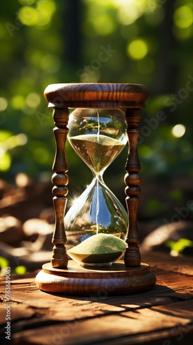 Hourglass on a background.