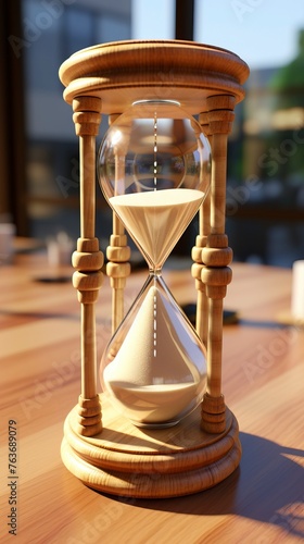 Hourglass on a background.