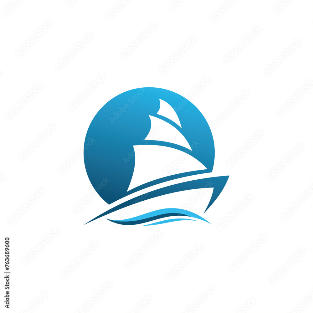 
Sailing boat icon symbol, vector illustration