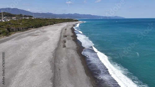 熊野灘ドローン映像　和歌山県　七里御浜海岸