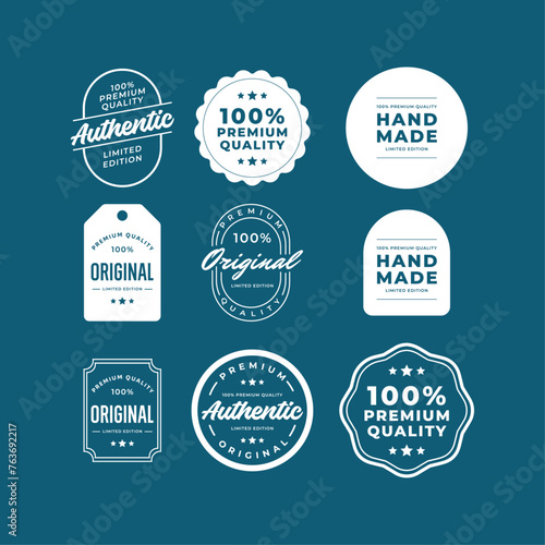 Premium quality badge label design template