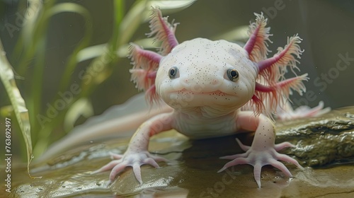 Exploring the mesmerizing gaze of an axolotl, revealing its mystical allure and extraordinary regenerative abilities.