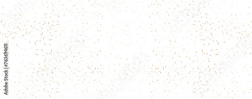 Gold confetti sparkling glitter on a transparent background. Shiny confetti for banner, poster, cover, header, flyer, brochure, website, presentation.