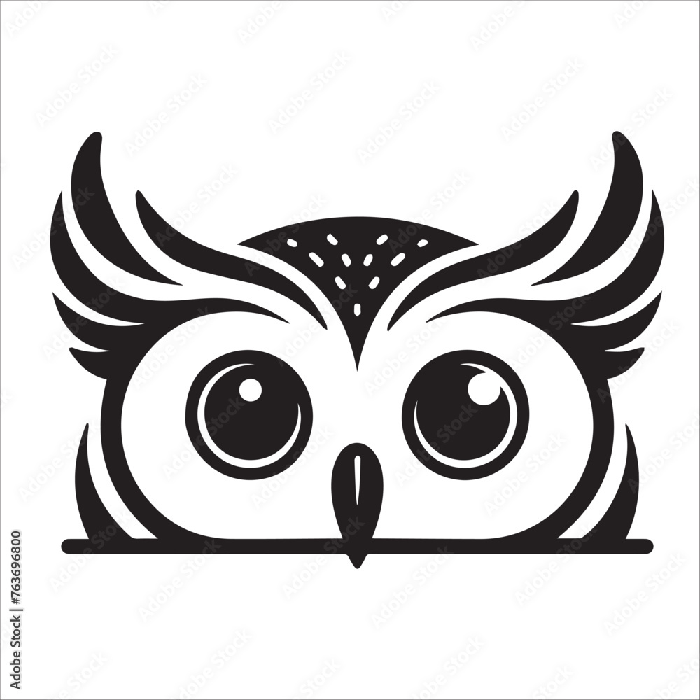 Eared owl Peeking illustration vector
Eared owl Peeking illustration vector