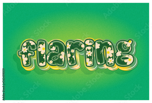 Flaring Flower Pattern Text Effect