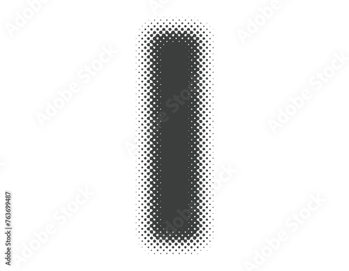 ハーフトーンのアルファベット　大文字　I