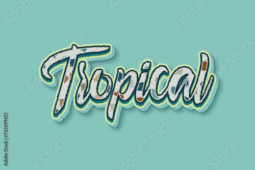 Tropical Leaf Pattern Text Effect