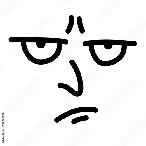 cute cartoon facial expression