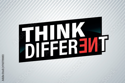 think different poster banner graphic design icon logo sign symbol social media website coupon

