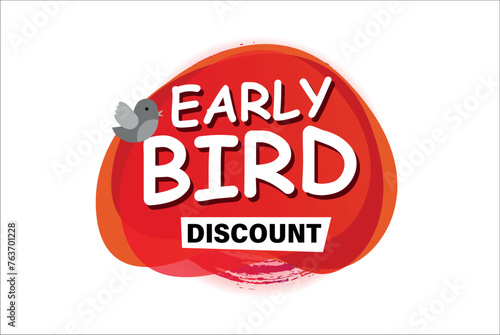 early bird discount poster banner graphic design icon logo sign symbol social media website coupon

