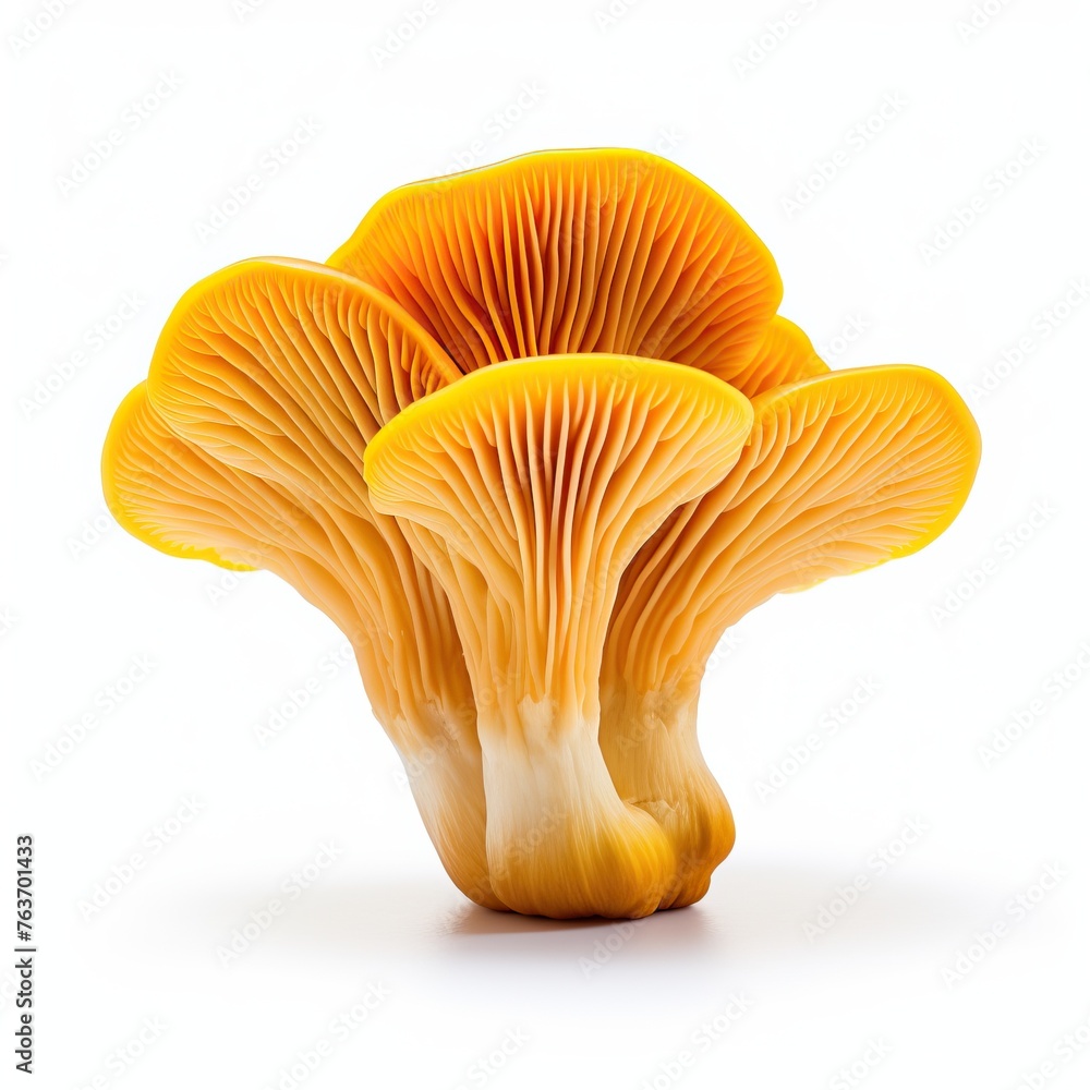 Chanterelle mushrooms isolated on white background Chanterelle mushrooms isolated on white background