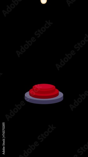 Red and Green Emergency Push Buttons, Finger presses the red and green button, Hand push red button on transparent background, 