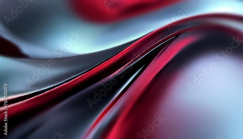 Metallic abstract wavy liquid background layout design tech innovation