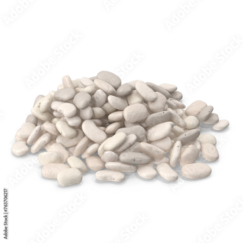 Hearty Pile of White Pea Beans - A Versatile and Nutritious Legume for Soups, Stews, and Healthy Meals.